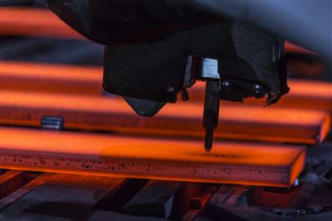 Steel being made at British Steel's Skinningrove site