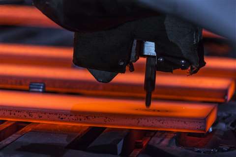 Steel being made at British Steel's Skinningrove site 