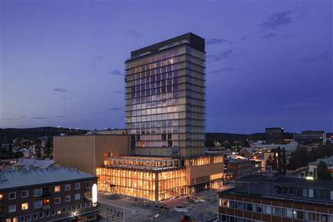 Sara Cultural Centre at dusk