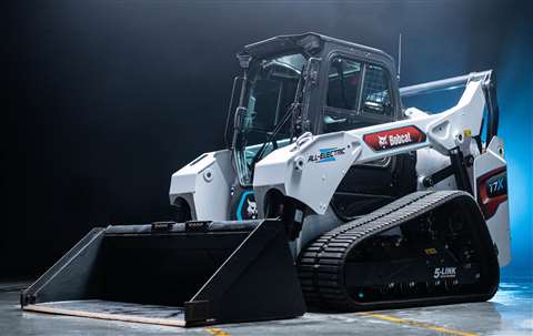 Bobcat's T7X all-electric compact tracked loader.