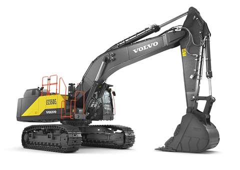 The Volvo EC550E crawler excavator