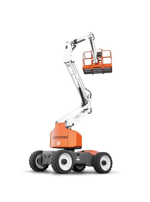 Snorkel's A46JRTE electric rough terrain articulating boom lift.