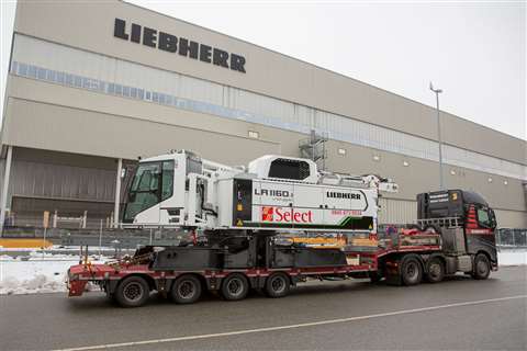 La primera LR 1160.1 unplugged sale de la planta de Liebherr en Nenzing