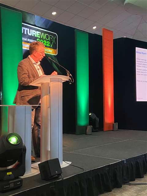 Mark Lawton at Futureworx 2022 conference 