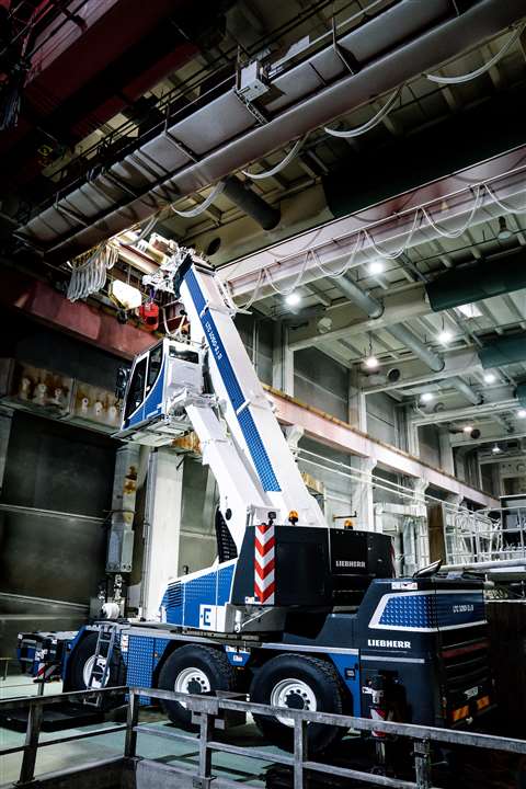 Liebherr desarolló el accionamiento eléctrico de la LTC 1050-3.1 bajo el lema «Zero emission, full power».