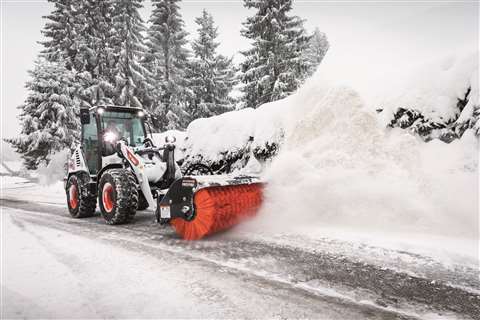 Doosan Bobcat’s angle broom attachment
