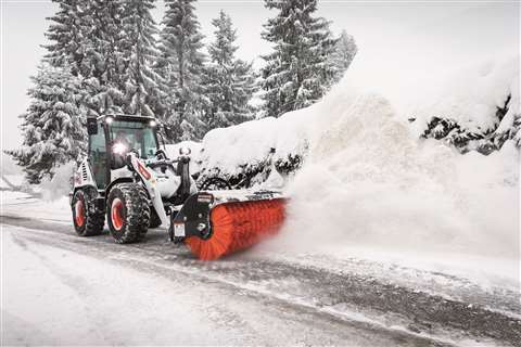 Doosan Bobcat’s angle broom attachment 