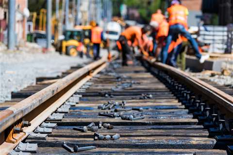 Construction of a railway line