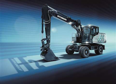 The HW155H concept wheeled excavator from Hyundai CE