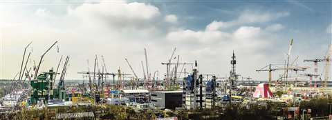 Aerial shot of Bauma