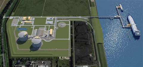 Design image of the Brunsbüttel LNG facility