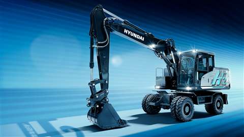 La excavadora de ruedas conceptual HW155H de Hyundai