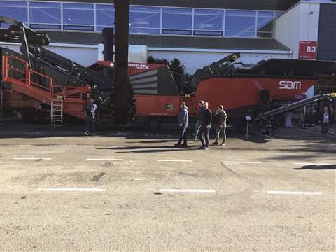 SBM Mineral Processing euipment with staff at Bauma