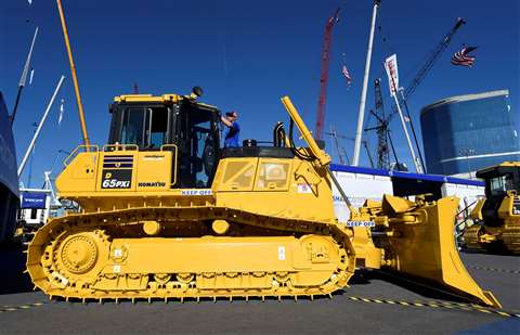 Komatsu bulldozer at ConExpo