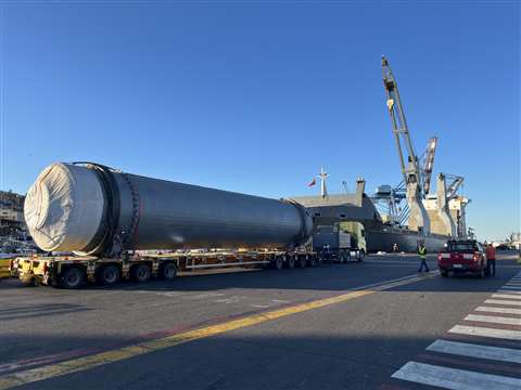 La secadora fue transportada por tierra 500 km antes de ser enviada a México (Foto: Integral Chile)