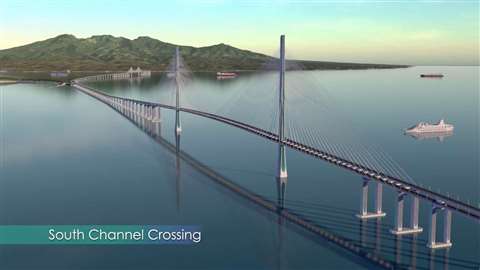 Artist's impression of the Bataan-Cavite Interlink Bridge