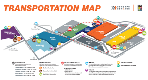 ConExpo 2023 Transport Map