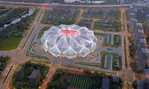 A rendering of the Guangzhou Evergrande Stadium