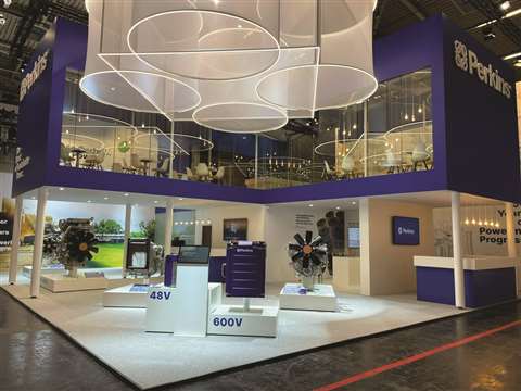 Stand de Perkins durante Bauma 2022.