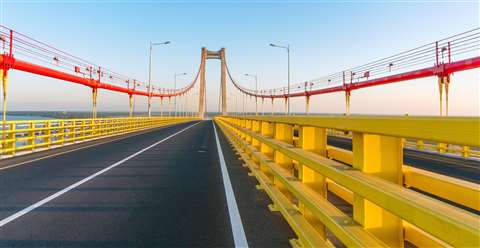 The Maputo-Katembe bridge in Mozambique, the longest suspension bridge on the African continent, was built under China's Belt and Road initiative 