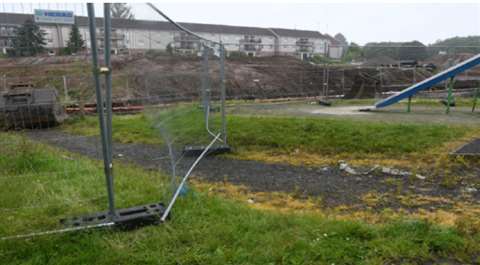 The construction site adjacent to Glenkirk Drive