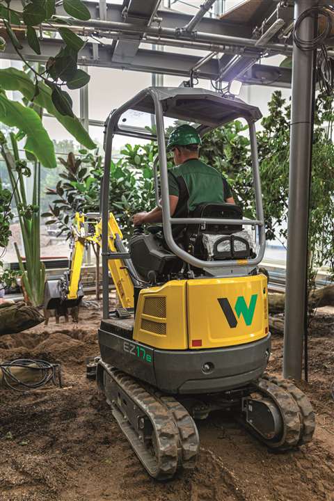 Wacker Neuson’s 1.7 tonne EZ17e fully electric compact excavator 