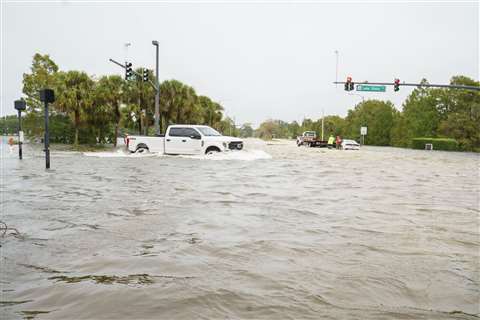 Flooded roads in Orlando, Florida after Hurrican Ian in 2022