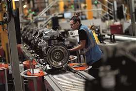 Computer monitors guide Perkins workers in each stage of the production process