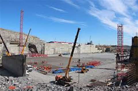 Construction at the Novatek LNG 2 project in Arctic Russia