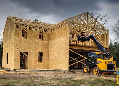 The JCB Teleskid has a forward reach of 2.4m