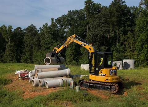 The new Cat 305.5E2 mini hydraulic excavator