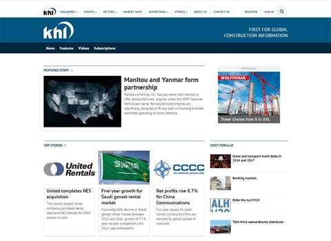 New KHL website homepage