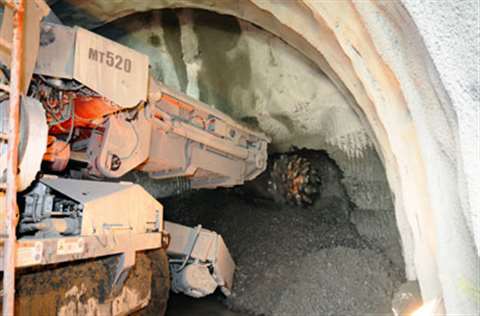 One of Sandvik's first MT520s at work on the Bilbao metro system.