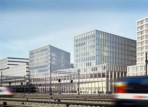 Offices and commercial facilities are part of the first phase of the Europaallee project in Zurich. 