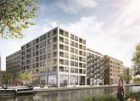 An artist's impression of what the Fish Island development will look like