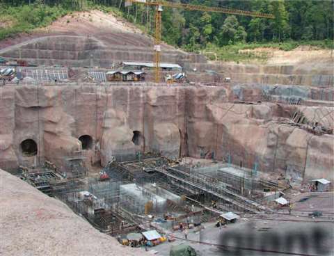 Construction of the turbine house was in its early stages when IC visited the site, although the fou