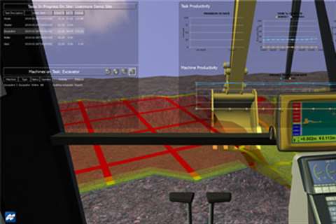With Topcon's Siteview, a 3D representation of the jobsite can be seen from an office