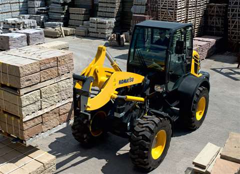 The Komatsu WA100M-7 compact wheeled loader