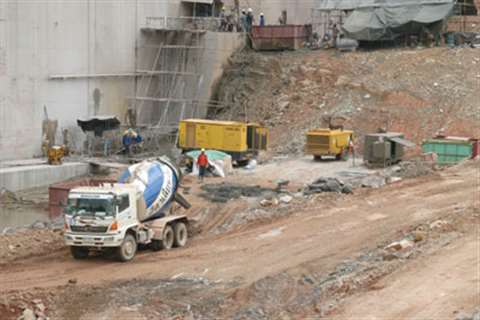 The construction phase of the Nam Theun 2 hydropower project in Laos.