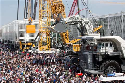 The Liebherr stand at Bauma 2013