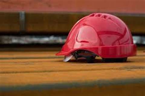 a red helmet