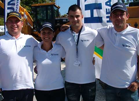 (L-R): Left to right: Owner Veselin Ivanov; CEO Fani Asenova; salesman Momchil  Arnaudov service and