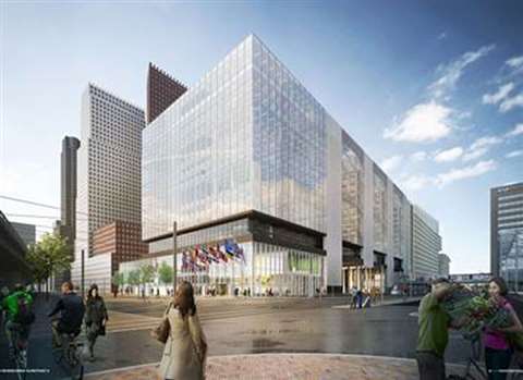 Artist’s impression of Rijnstraat 8, The Hague (Image courtesy of BAM/OMA)