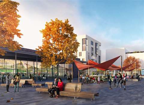 A computer image of what the BAM site will look like as part of the North West Cambridge development