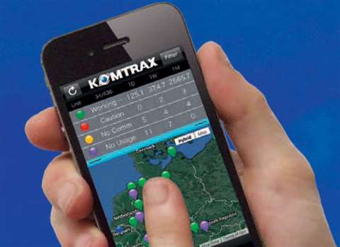 Komtrax mobile app