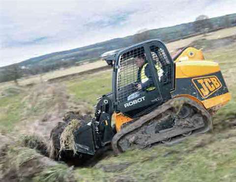 JCB's Robot 180T skid steer loader has an operating capacity of 820 kg and features a Stage 2/Tier I