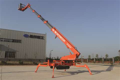 Products on Sinoboom’s stand will include the GTSZ30 spider lift, which can reach up to 30 m.
