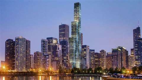 Artist's impression of vista tower in chicago, us