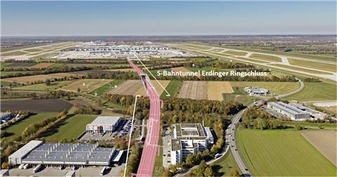 Munich airport tunnel