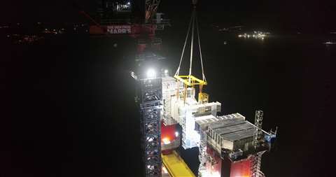 Installing the Center UCB on the Asian side of the 1915Canakkale Bridge
